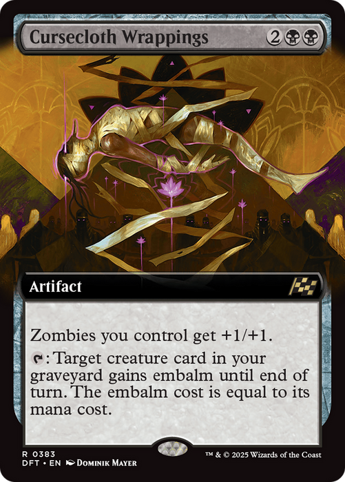 Cursecloth Wrappings (DFT-383) - Aetherdrift: (Extended Art) Foil - for just $0.12! 