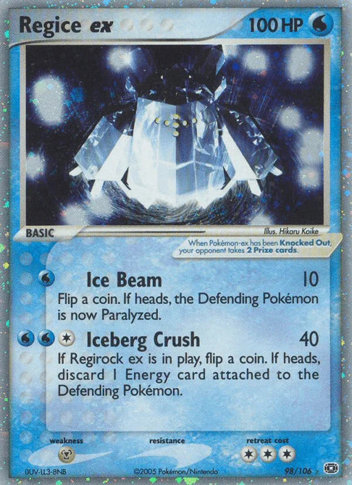 Regice ex (98/106) [EX: Emerald] - for just $97.80! 