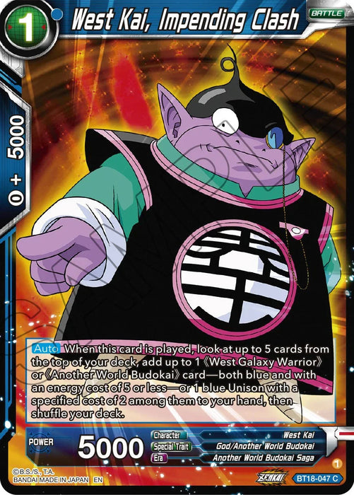 West Kai, Impending Crash (BT18-047) [Dawn of the Z-Legends] - for just $0.10! 