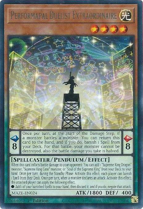 Performapal Duelist Extraordinaire [MAZE-EN024] Rare - for just $0.10! 