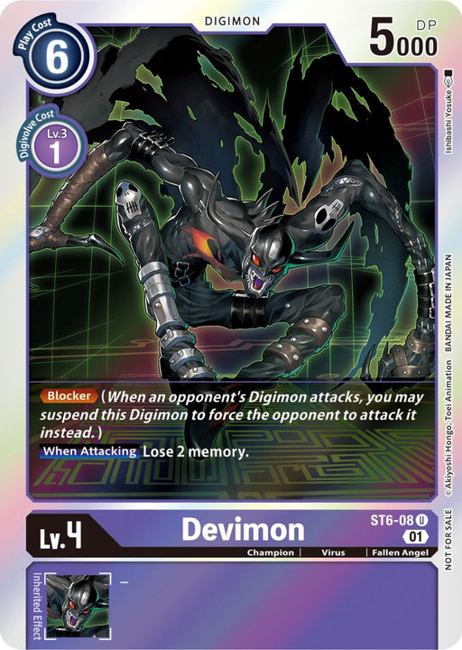 Devimon [ST6-08] (Official Tournament Pack Vol. 7) [Starter Deck: Venomous Violet] - Just $0.09! Shop now at Retro Gaming of Denver