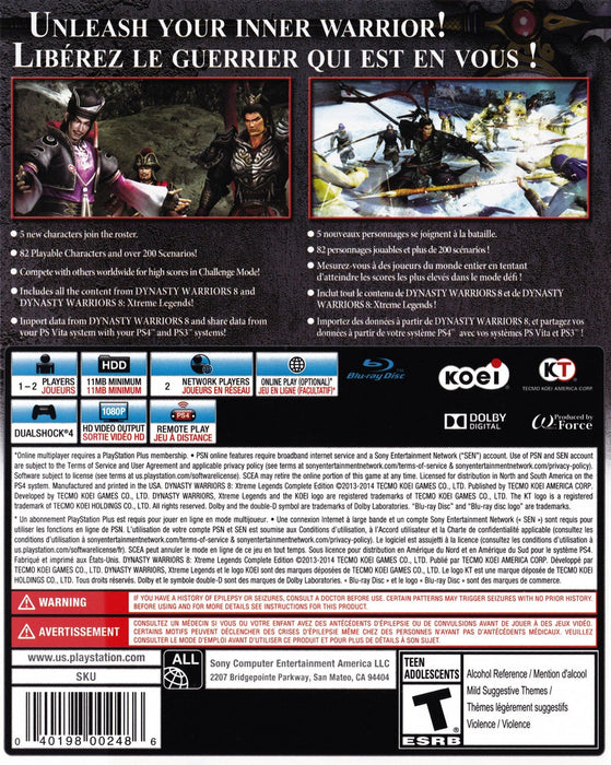 Dynasty Warriors 8: Xtreme Legends [Complete Edition] – PlayStation 4 (PS4) - for just $24.99! 