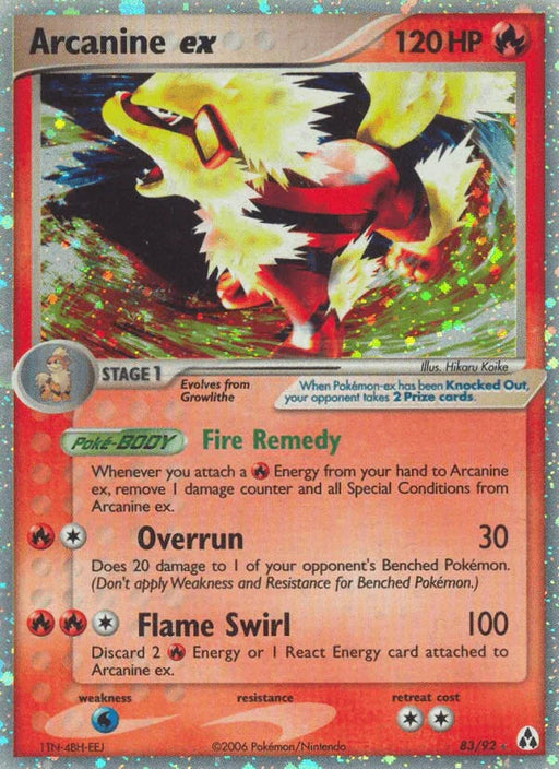 Arcanine ex (83/92) [EX: Legend Maker] - for just $183! 