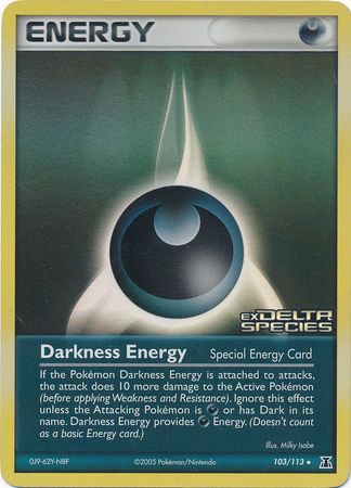 Darkness Energy (103/113) (Stamped) [EX: Delta Species] - Just $2.25! Shop now at Retro Gaming of Denver