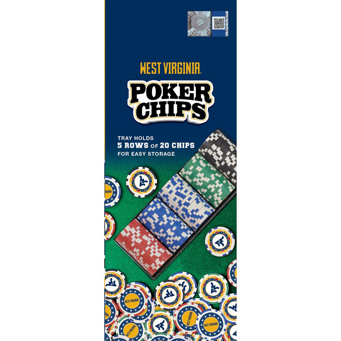 West Virginia Mountaineers 100 Piece Poker Chips - Premium Poker Chips & Sets - Just $29.99! Shop now at Retro Gaming of Denver