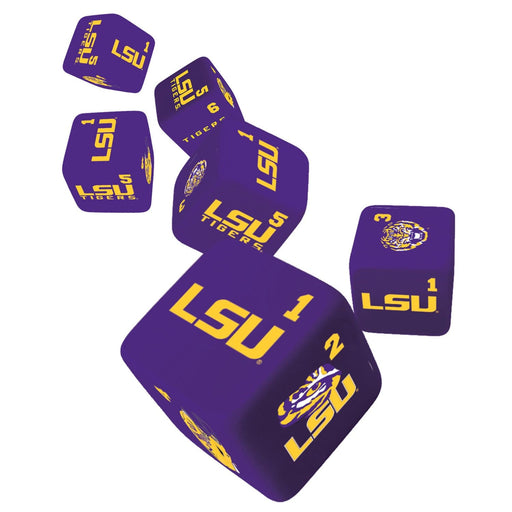 LSU Tigers Dice Set - 19mm - for just $7.99! 