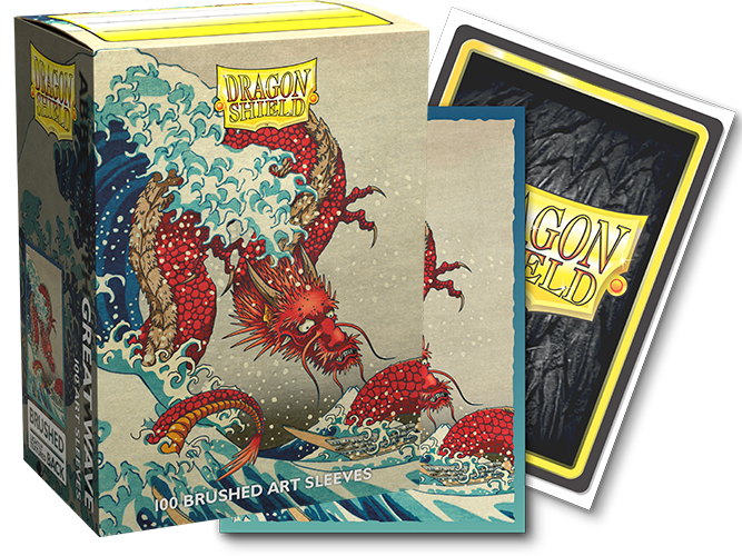 Dragon Shield: Standard 100ct Brushed Art Sleeves - The Great Wave (Anniversary Special Edition) - for just $0! 