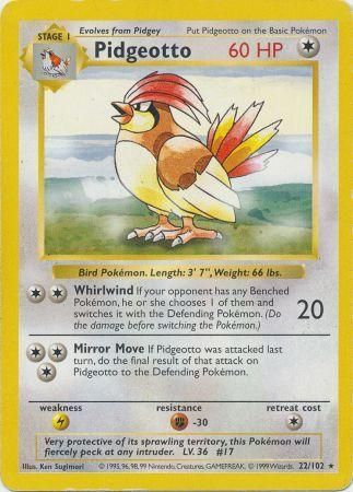 Pidgeotto (22/102) [Base Set Shadowless Unlimited] - Just $5.95! Shop now at Retro Gaming of Denver