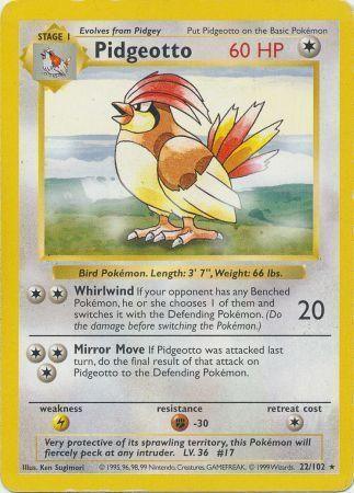 Pidgeotto (22/102) [Base Set Shadowless Unlimited] - for just $10.35! 