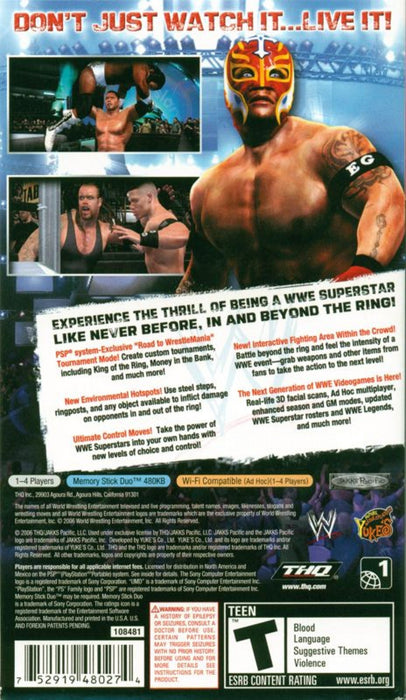 WWE Smackdown vs. Raw 2007 – PlayStation Portable (PSP) - for just $0! 