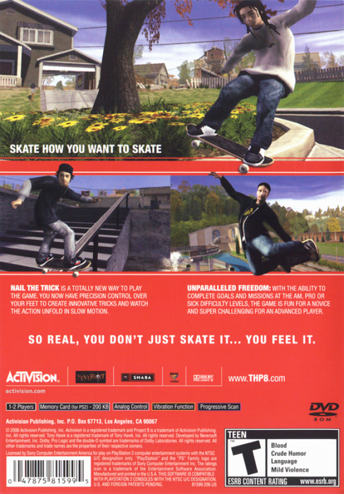 Tony Hawk's Project 8 – PlayStation 2 (PS2) - for just $7.99! 