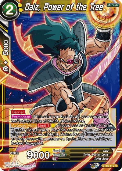 Daiz, Power of the Tree (BT15-110) [Saiyan Showdown] - for just $0.10! 