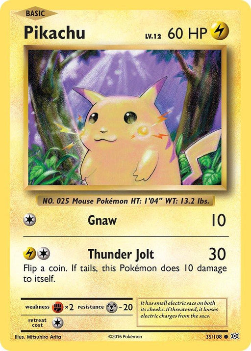 Pikachu (35/108) (Theme Deck Exclusive) (Cracked Ice Holo) [XY: Evolutions] - for just $9.10! 