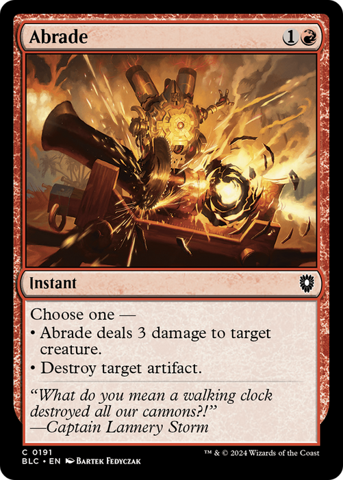 Abrade (BLC-191) - Bloomburrow Commander - for just $0.11! 