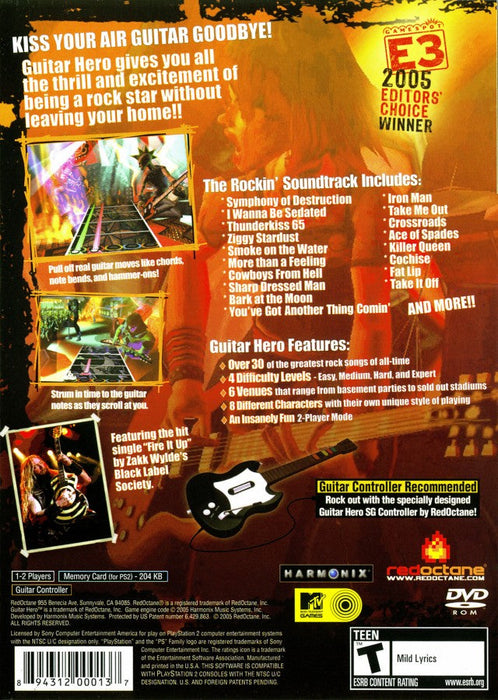 Guitar Hero – PlayStation 2 (PS2) - for just $7.99! 
