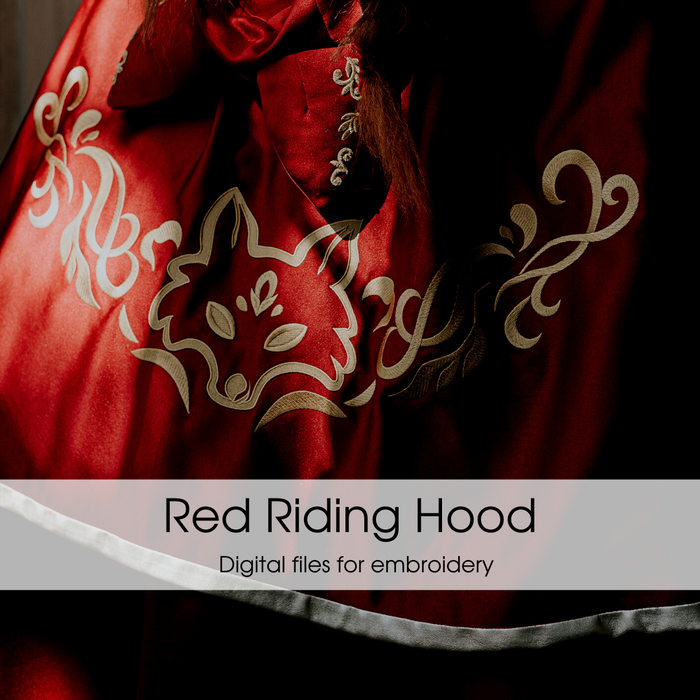 Red Riding Hood Fantasy Cosplay Renfaire Costume Cloak Embroidery - Digital Pattern - for just $8.99! 