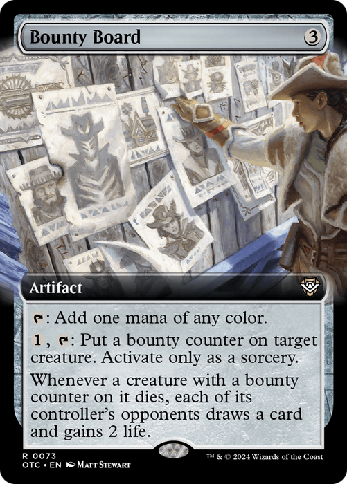 Bounty Board (OTC-073) - Outlaws of Thunder Junction Commander: (Extended Art) - for just $0.35! 