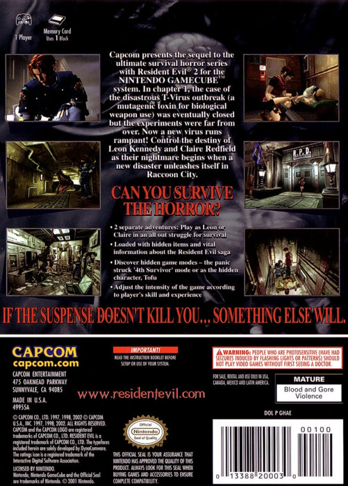 Resident Evil 2 – GameCube (GC) - for just $99.99! 