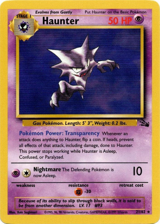 Haunter (21/62) [Fossil Unlimited] - for just $3.85! 