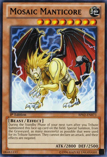 Mosaic Manticore [BP02-EN073] Mosaic Rare - for just $0.10! 