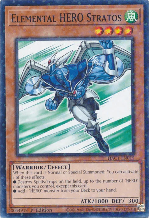 Elemental HERO Stratos (Duel Terminal) [HAC1-EN015] Common - for just $1.30! 