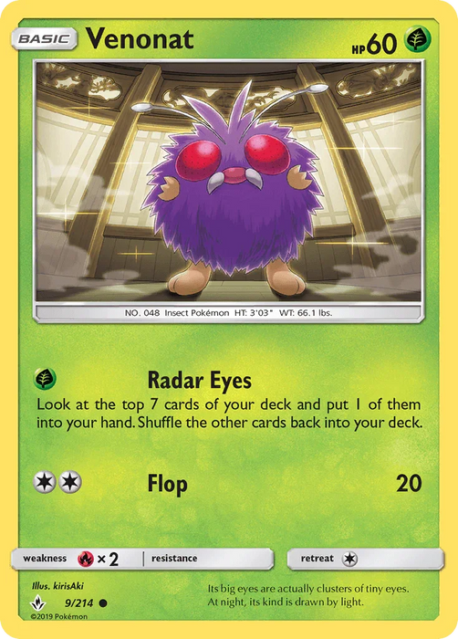 Venonat (9/214) [Sun & Moon: Unbroken Bonds] - for just $0.10! 