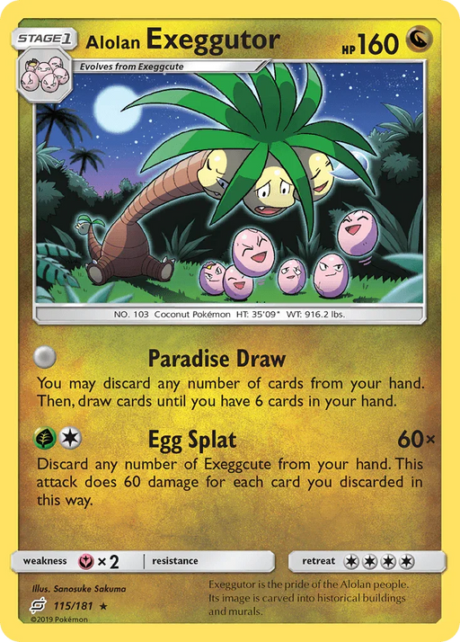 Alolan Exeggutor (115/181) [Sun & Moon: Team Up] - for just $0.30! 