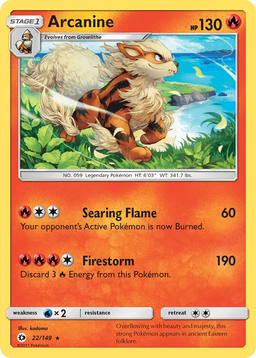 Arcanine (22/149) [Sun & Moon: Base Set] - for just $0.85! 