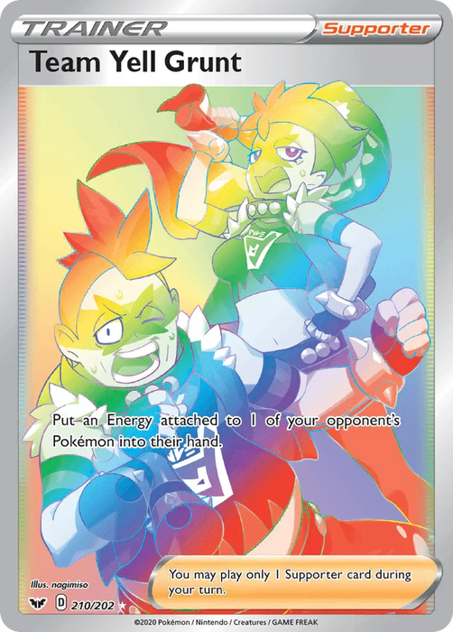 Team Yell Grunt (210/202) [Sword & Shield: Base Set] - for just $1.65! 