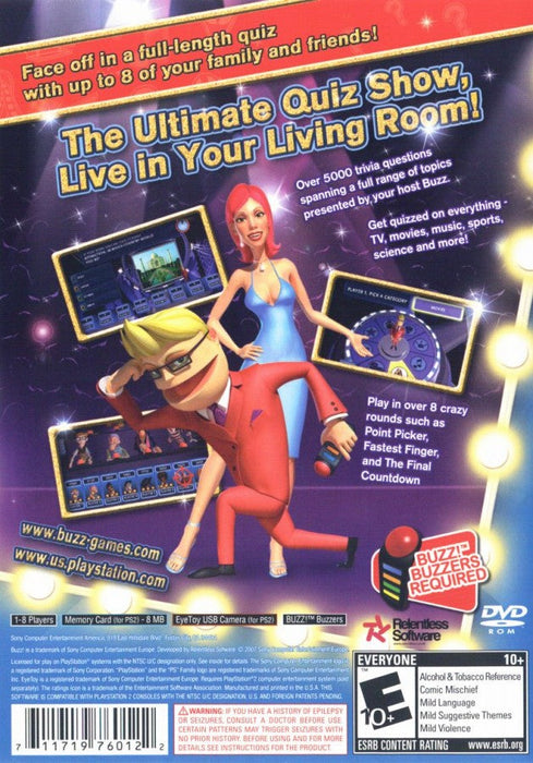 Buzz: The Mega Quiz – PlayStation 2 (PS2) - for just $6.99! 