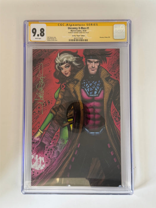 [Signed by Nathan Szerdy] Uncanny X-men #1 CGC 9.8 Yellow Label Szerdy Exclusive Virgin Var - for just $150! 