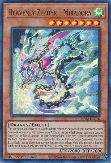 Heavenly Zephyr - Miradora [MP22-EN016] Ultra Rare - for just $0.15! 