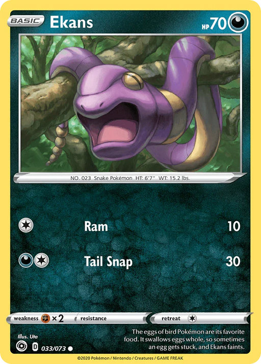 Ekans (033/073) [Sword & Shield: Champion's Path] - for just $0.10! 