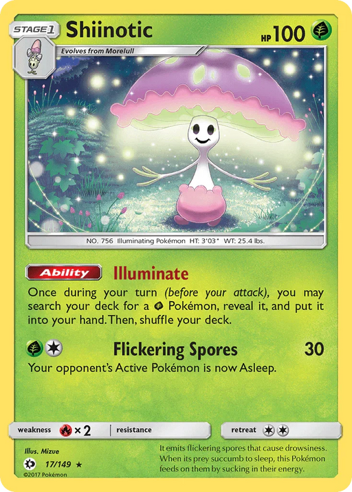 Shiinotic (17/149) [Sun & Moon: Base Set] - for just $0.25! 