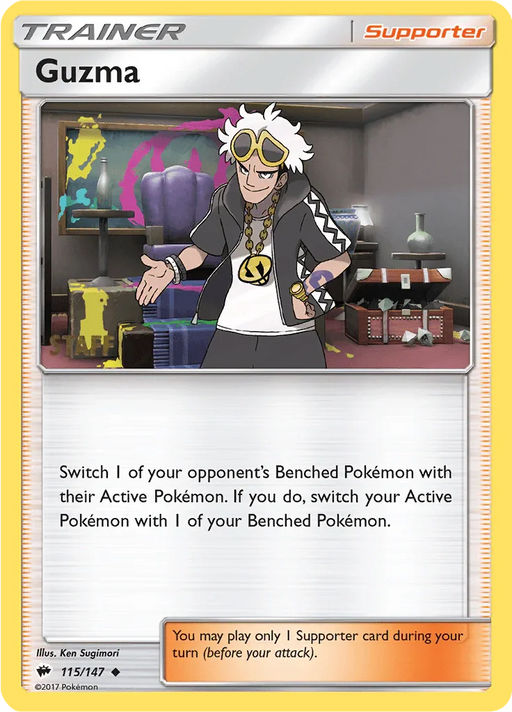 Guzma (115/147) (Regional Championships Staff) [Sun & Moon: Burning Shadows] - for just $0.10! 