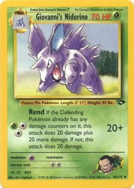 Giovanni's Nidorino (45/132) [Gym Challenge Unlimited] - for just $0.95! 