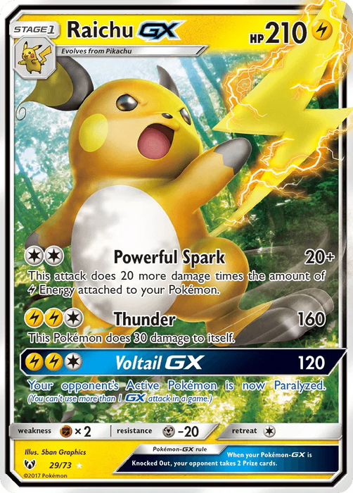 Raichu GX (29/73) [Sun & Moon: Shining Legends] - for just $2.40! 
