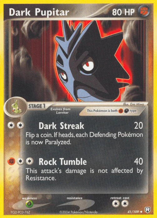 Dark Pupitar (41/109) [EX: Team Rocket Returns] - for just $4.65! 