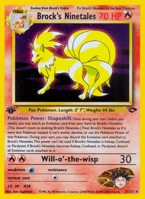 Brock's Ninetales (3/132) [Gym Challenge 1st Edition] - for just $59.35! 
