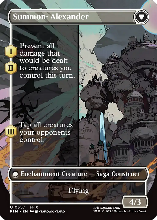 Crystal Fragments // Summon: Alexander (FIN-357) - FINAL FANTASY: (enchantment) (Borderless) Foil - for just $0.19! 