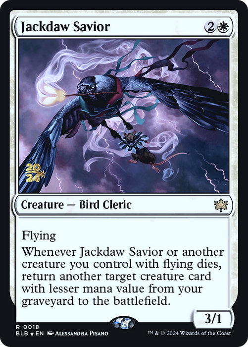 Jackdaw Savior (PRE-018) - Bloomburrow Promos Foil - for just $0.18! 