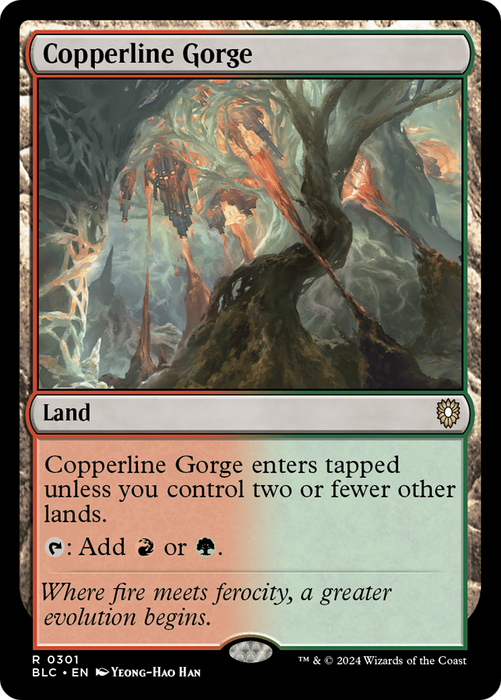 Copperline Gorge (BLC-301) - Bloomburrow Commander - for just $0.15! 