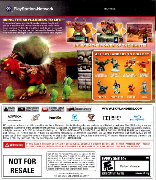 Skylanders: Giants – PlayStation 3 (PS3) - for just $7.99! 