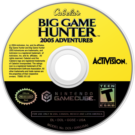 Cabela's Big Game Hunter: 2005 Adventures – GameCube (GC) - for just $12.99! 