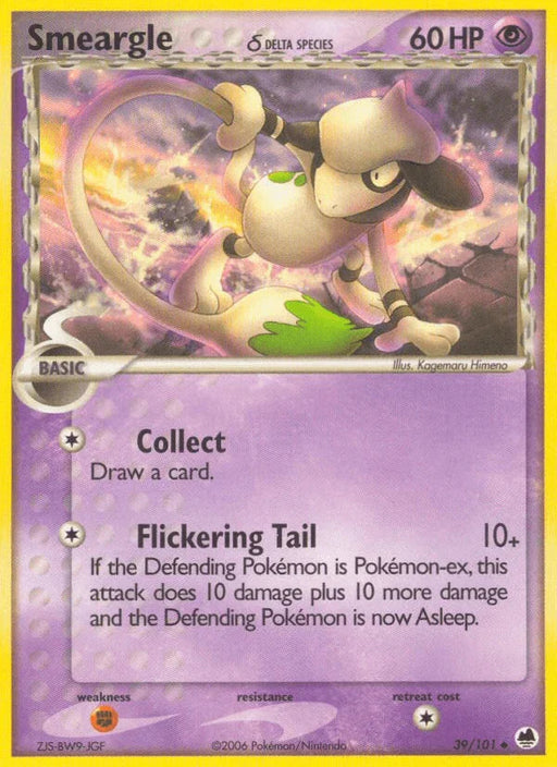 Smeargle (39/101) (Delta Species) [EX: Dragon Frontiers] - for just $0.80! 