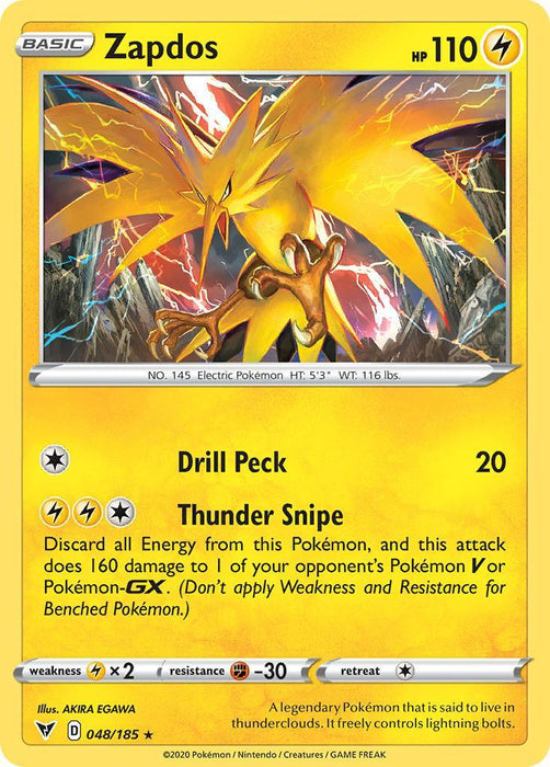 Zapdos (048/185) [Sword & Shield: Vivid Voltage] - for just $0.20! 
