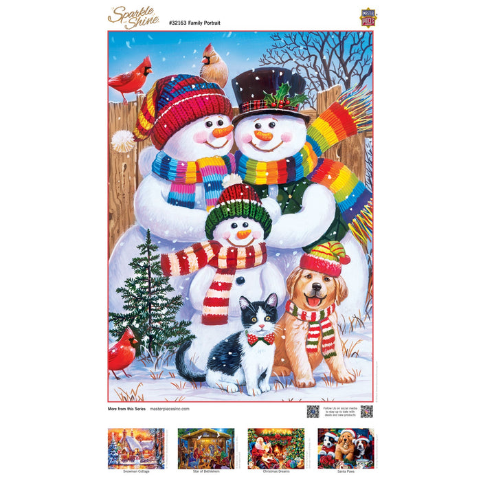 Sparkle & Shine - Family Portrait 500 Piece Glitter Jigsaw Puzzle - Just $14.99! Shop now at Retro Gaming of Denver