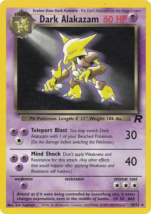 Dark Alakazam (18/82) [Team Rocket Unlimited] - for just $5.20! 