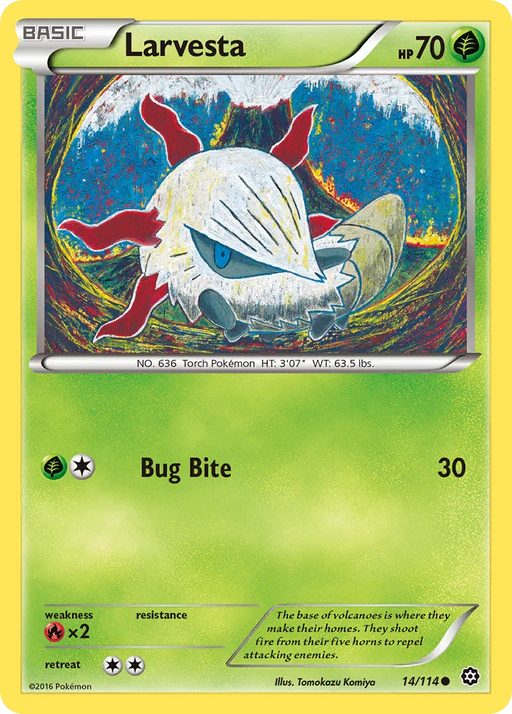 Larvesta (14/114) [XY: Steam Siege] - for just $0.15! 