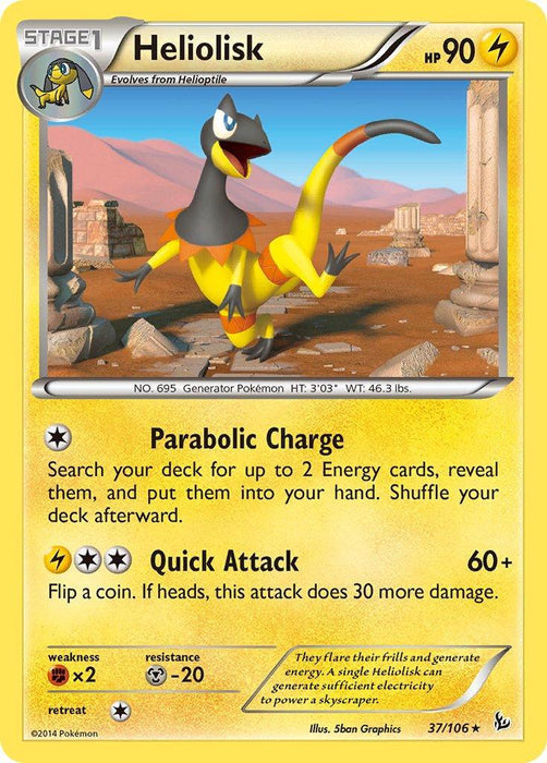 Heliolisk (37/106) (Theme Deck Exclusive) [XY: Flashfire] - for just $0.50! 